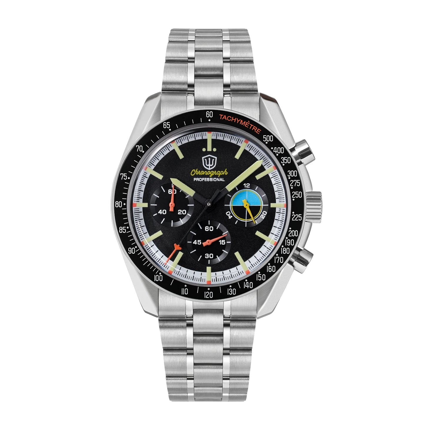 Orologio da uomo Watchdives New Wd1863 al quarzo VK63, cronografo con vetro zaffiro bombato, impermeabile, 39 mm, in acciaio, top brand, orologio business di lusso