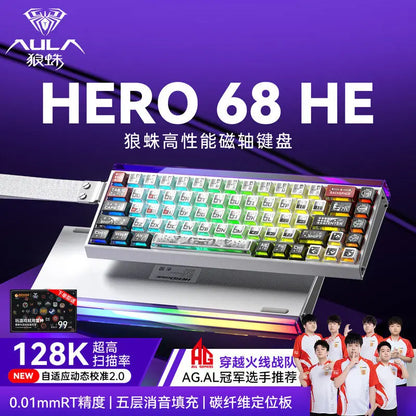 AULA HERO68 HE Tastatur mit Magnetschaltern, Rapid Trigger, 8K Polling Rate, Esports-Gaming-Tastatur, RGB, kabelgebundene mechanische Tastatur