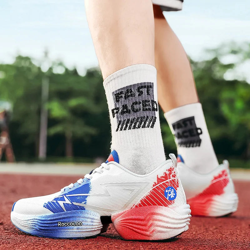 Couple Sports Shoes Professional Marathon Comfortable Jogging Shock-absorbing Training Shoes High Rebound Anti-Slip Racing Shoes
