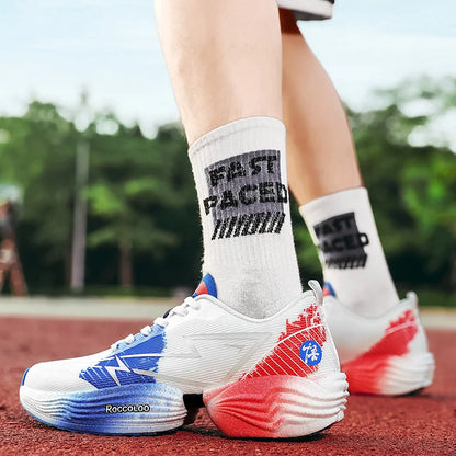 Couple Sports Shoes Professional Marathon Comfortable Jogging Shock-absorbing Training Shoes High Rebound Anti-Slip Racing Shoes
