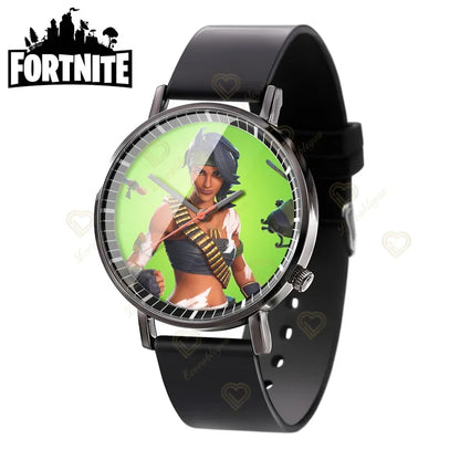 Wrist Watch F-Fortnite Cook Watch Trend Fashion Creative Quartz Student Watches Battle Game Figure Model Kids Birthday Gift