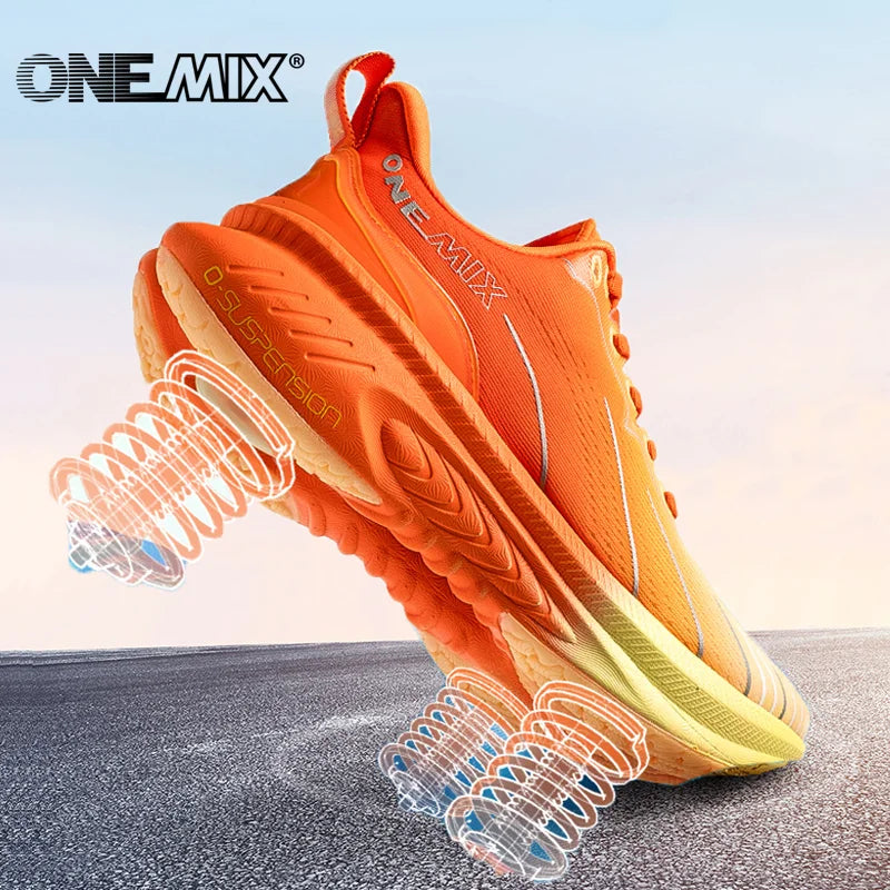 ONEMIX New Cushioned Running Shoes for Women Fall Winter Heavy Runners Lace-Up Women’s Jump Rope Dance Non-Slip Outdoor Sneakers