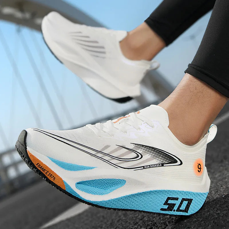 Unisex 2025 Full Carbon Plate Running Shoes, Professional Marathon Racing Lightweight Bounce Cushion Breathable Sports Sneakers