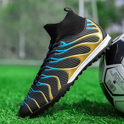 Men Match Football Boots Sport Training Long Spikes FG/TF Boys Cleats Outdoor Soccer Shoes Non Slip Indoor Futsal Comfortable