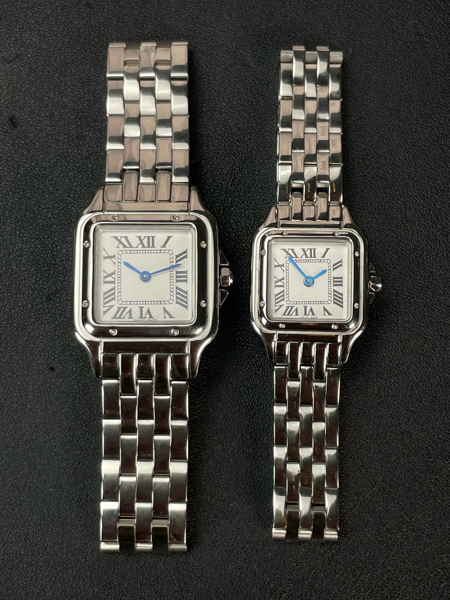 Classic retro square quartz watch with Roman numerals couple watch luxury men's and women's watch stainless steel trendy gift