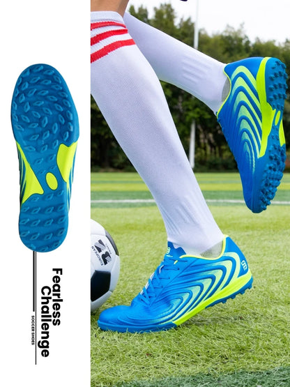 Baasploa Herren Profi-Fußballschuhe Outdoor rutschfeste Trainings-Sportschuhe für Männer leichte Leder-Fußballschuhe Chuteira Campo