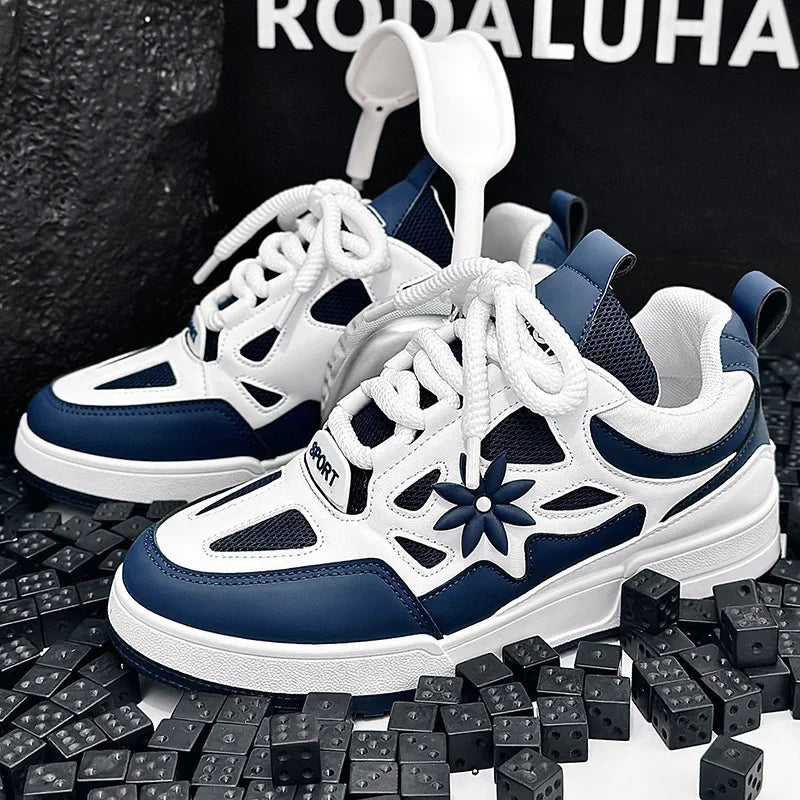 Fashion Men's Shoes Trend Street Skateboard Shoes Man Luxury Brand Training Sneakers Mesh Breathable Casual Shoes Men's Tennis Shoes