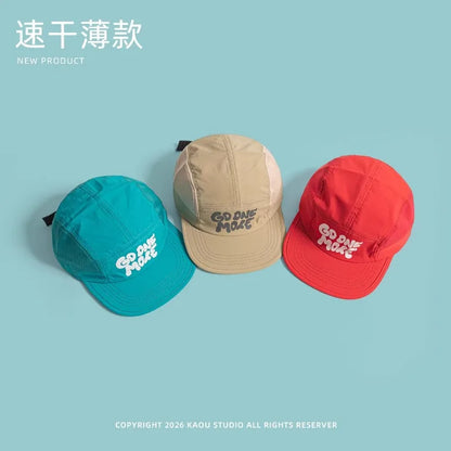 Summer New Thin Quick-drying 5-panel Baseball Caps for Men Outdoor Hiking Casual Versatile Fashion Flat-brimmed Women's Hats