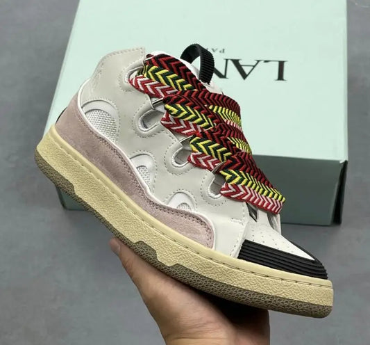 Men's and Women's Original Thick Soled Casual Sports Shoes LANVIN SPORT Fashion Casual Sneakers for Couples Skateboard Shoes