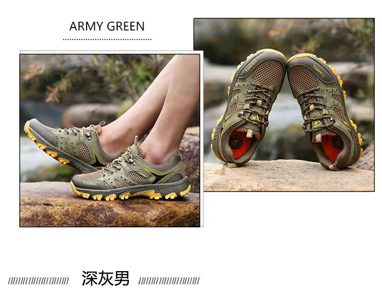 Brand Hiking Shoes For Men Non-slip Trekking Sneaker Spring Summer Breathable Rock Climbing Shoes Men Sport Outdoor Sneakers Man