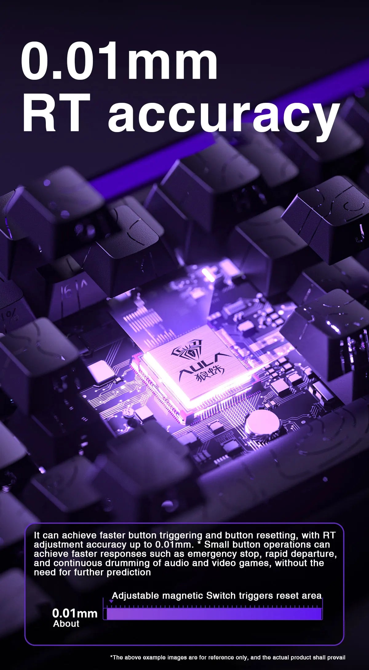 AULA HERO68 HE Tastatur mit Magnetschaltern, Rapid Trigger, 8K Polling Rate, Esports-Gaming-Tastatur, RGB, kabelgebundene mechanische Tastatur