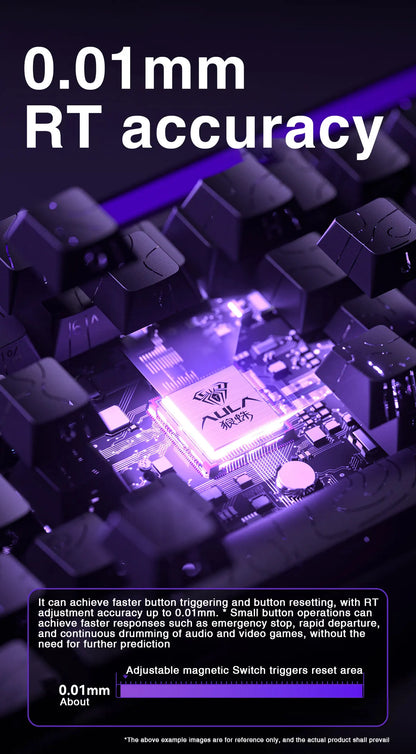 AULA HERO68 HE Tastatur mit Magnetschaltern, Rapid Trigger, 8K Polling Rate, Esports-Gaming-Tastatur, RGB, kabelgebundene mechanische Tastatur