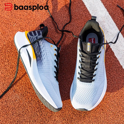 Baasploa Men Jogging Sports Shoes Carbon Plate Professional Cushioning Sneakers Male Outdoor Breathable Non-Slip Running Shoes