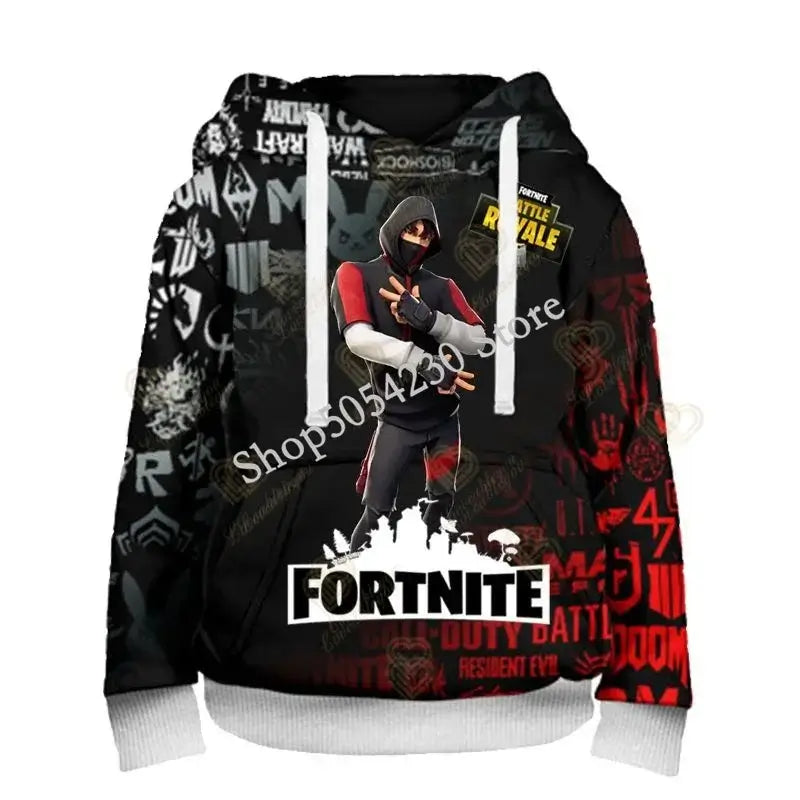 Fortnite jongens coole helden cosplay-hoodie, cartoon-sweatshirt, kinderkleding, lente/herfst babyjas, kinderjack met capuchon