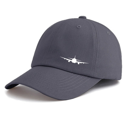 1pc Airplane Print Baseball Cap for Adults,Minimalist Retro Style Casual Soft Adjustable Dad Hat,Perfect As Gift