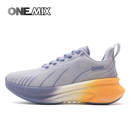 ONEMIX Nuove scarpe da running ammortizzate da uomo, adatte a runner pesanti, stringate, sportive da donna, antiscivolo, outdoor, sneakers atletiche da uomo