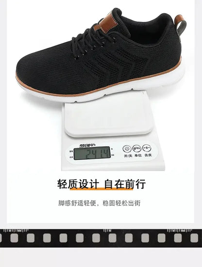 Casual Sneaker Shoes Breathable Men's Walking Mesh Soft Sole Outdoor Anti Slip Travel Comfortable Running Shoes Tenis Masculino