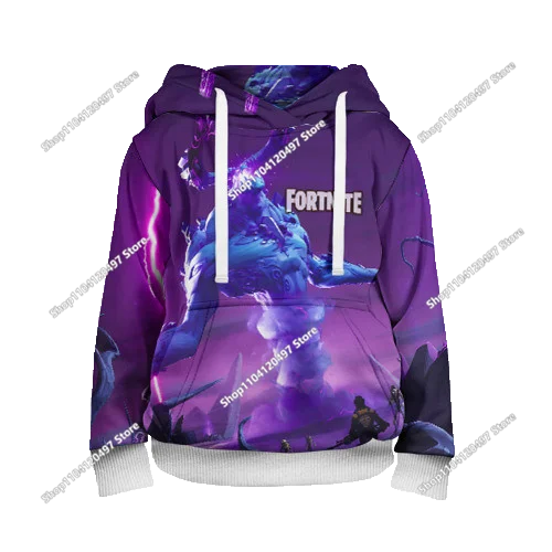 Fortnite косплей худита за деца и възрастни, унисекс суитшърт с качулка, ежедневни униформи и костюми за Хелоуин