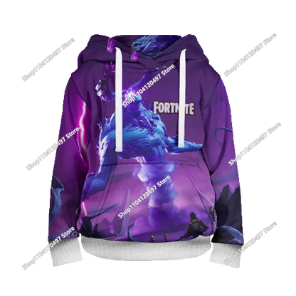Fortnite косплей худита за деца и възрастни, унисекс суитшърт с качулка, ежедневни униформи и костюми за Хелоуин
