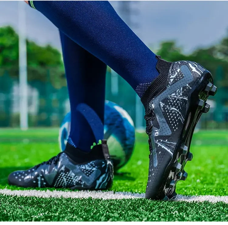 Oversized Football Boots for Youth & Children, Comfortable Flexible Design, Stable Anti-slip Performance for Outdoor Field Sports