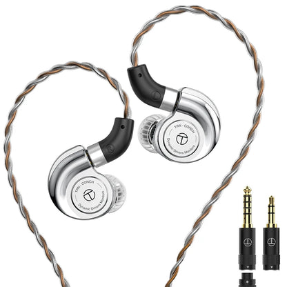 TRN Conch Lucky Bag In-Ear Monitors – DLC Diamond Dynamic HiFi Wired Earphones with Tuning Nozzle Filters for Xiaomi