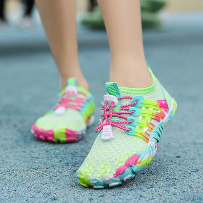 Unisex Quick-Drying Breathable Aqua Shoes Barefoot Beach Footwear for Adults and Kids Gym Outdoor Training Sneakers Size 28-46