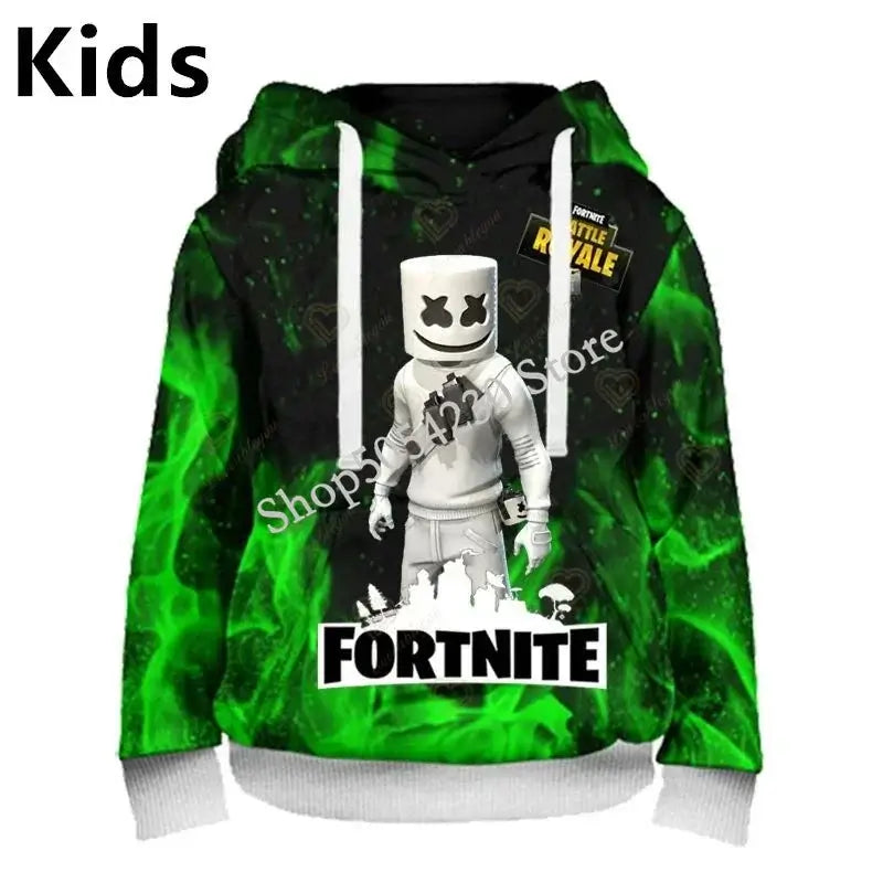 Fortnite jongens coole helden cosplay-hoodie, cartoon-sweatshirt, kinderkleding, lente/herfst babyjas, kinderjack met capuchon