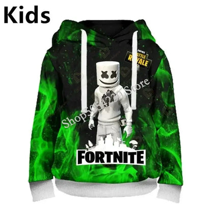 Fortnite jongens coole helden cosplay-hoodie, cartoon-sweatshirt, kinderkleding, lente/herfst babyjas, kinderjack met capuchon