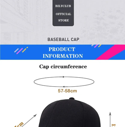2025 High Quality Baseball Cap Men Snapback Hats Caps Men Fitted Closed Full Cap Women Gorras Bone Male Trucker Hat Casquette