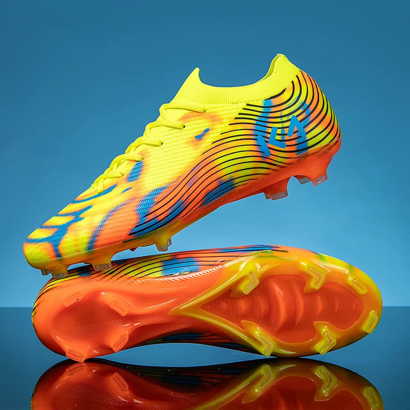 New Men's Soccer Shoes Cleats High-Quality Football Boots Hot-Selling Sneakers Grass Non-Slip Boys Match Outdoor High-Top Light