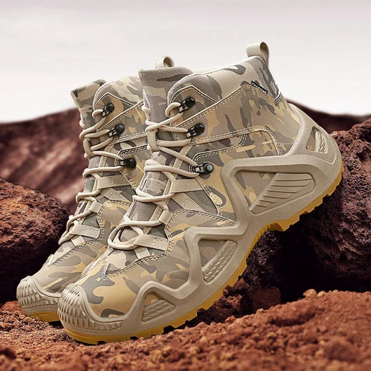 Scarpe da trekking antiscivolo e resistenti all’usura, comodi stivali da lavoro per il deserto, stivaletti con plateau autunno-inverno, stivali da neve da uomo