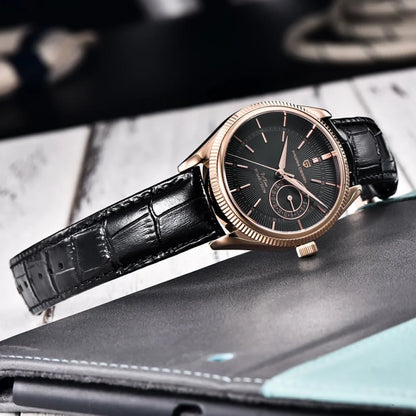 PAGANI Design PD1689 Men's Quartz Watch Japan VH65 Movement Sapphire Glass Leather Strap 20Bar Waterproof Men's Wristwatch