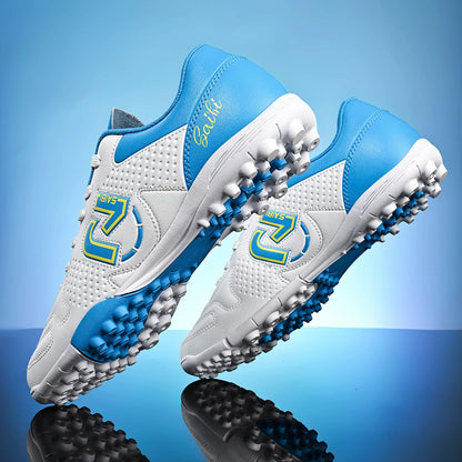 Low-top studded soccer shoes, unisex, TF and FG, slip-resistant and wear-resistant, available in 4 colors to choose from.