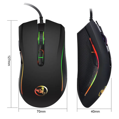 High-end Optical Professional Gaming Mouse with 7 Bright Colors LED Backlit and Ergonomic Design 3200 DPI for LOL CS Gamer