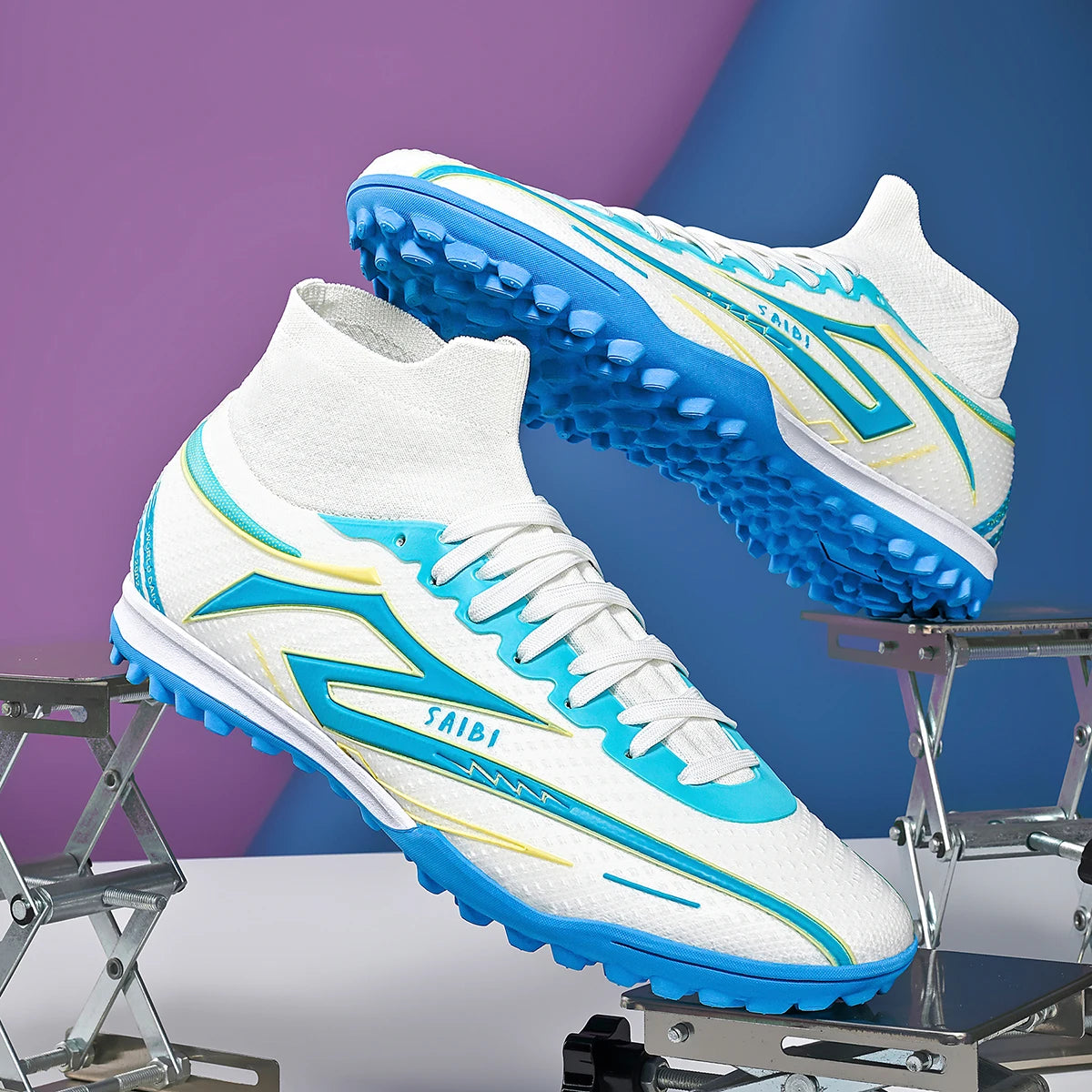 Outdoor TF Turf Soccer Boots Comfort PU Fabric Upper Rubber High Grip Sole Reliable Quality Kids Teenager Sports Shoes
