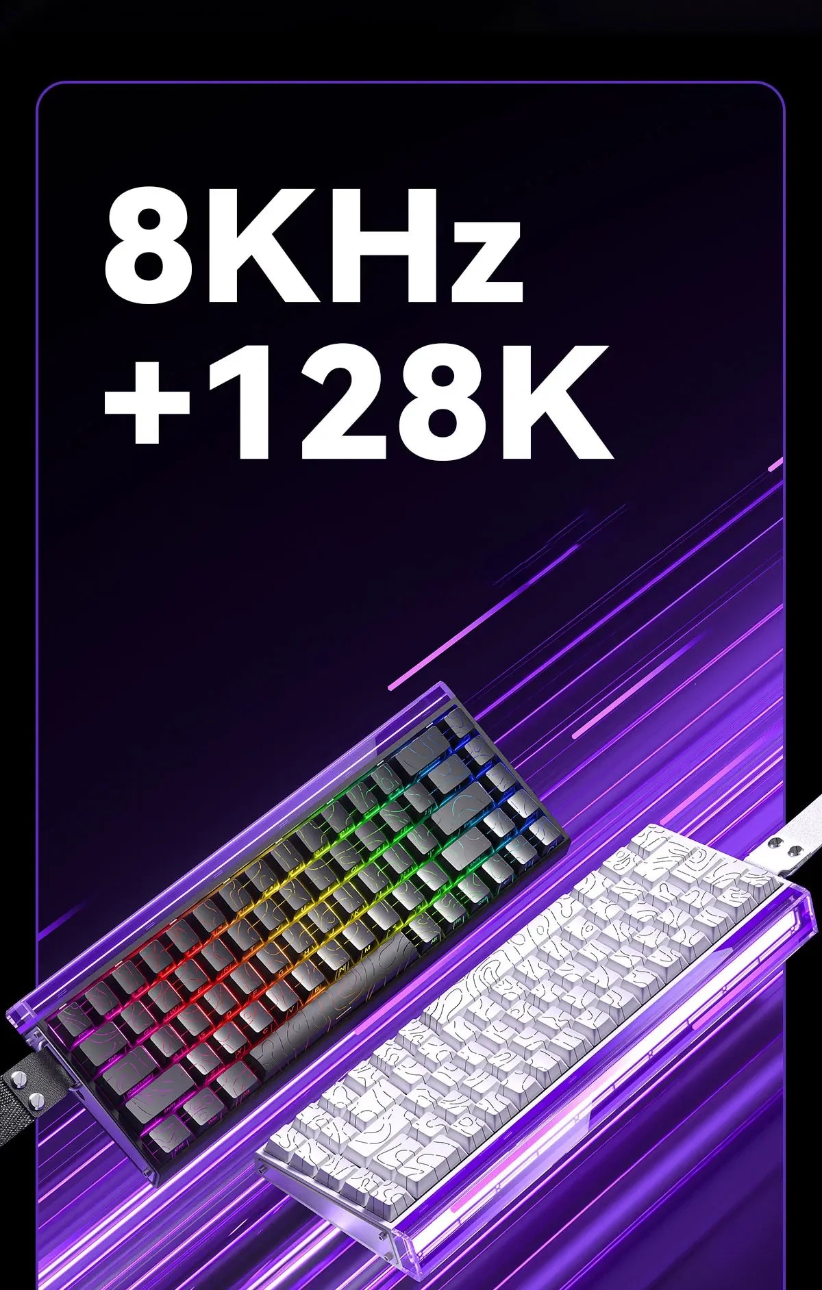 AULA HERO68 HE Tastatur mit Magnetschaltern, Rapid Trigger, 8K Polling Rate, Esports-Gaming-Tastatur, RGB, kabelgebundene mechanische Tastatur