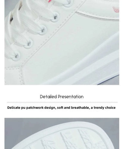 Shoes 2025 Women Running Spring Autumn Fashion White Breathable Embroidered Flower Lace-Up Casual Sneakers Women's Shoes