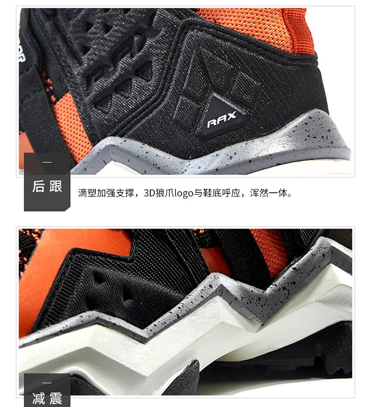 RAX Outdoor Breathable Hiking Shoes Men Lightweight Walking Trekking Wading Shoes Sport Sneakers Men Outdoor Sneakers Male