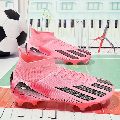 New Men's Soccer Shoes Adult Non-Slip Football Boots Cleats Boys Ultralight Sport Outdoor Comfortable Training Match Grass