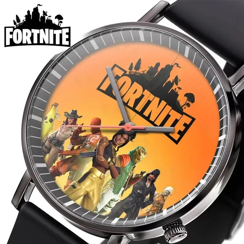 Wrist Watch F-Fortnite Cook Watch Trend Fashion Creative Quartz Student Watches Battle Game Figure Model Kids Birthday Gift