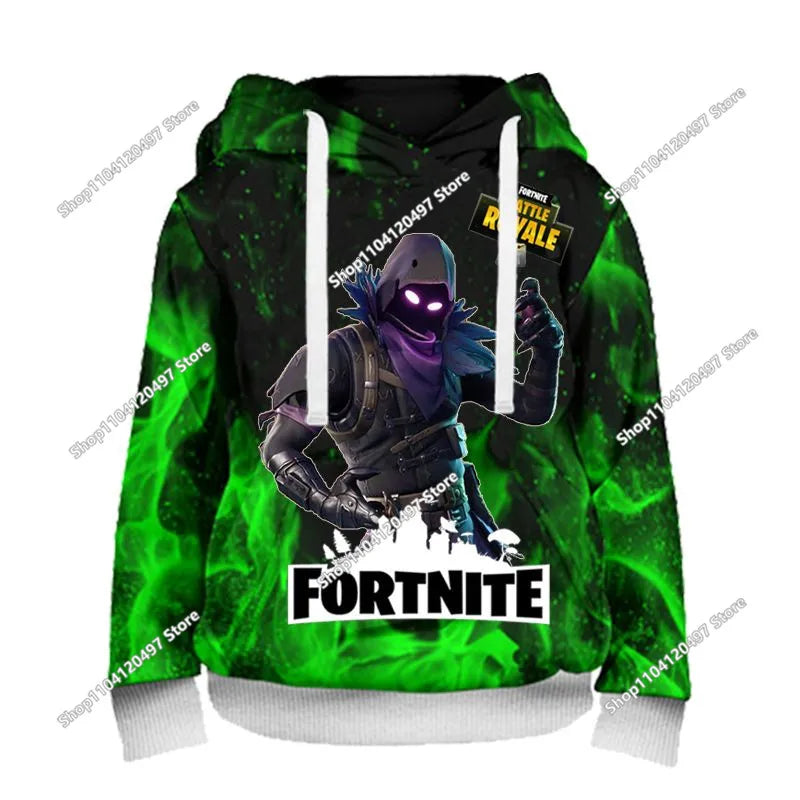 Kinderkleidung Geburtstag Süße Geschenke Fortnite Kinder-Hoodies Battle Royale Jungen Mädchen Anime-Sweatshirt Winter-Pullover-Oberteile für Kinder