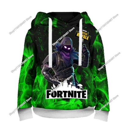 Kinderkleidung Geburtstag Süße Geschenke Fortnite Kinder-Hoodies Battle Royale Jungen Mädchen Anime-Sweatshirt Winter-Pullover-Oberteile für Kinder