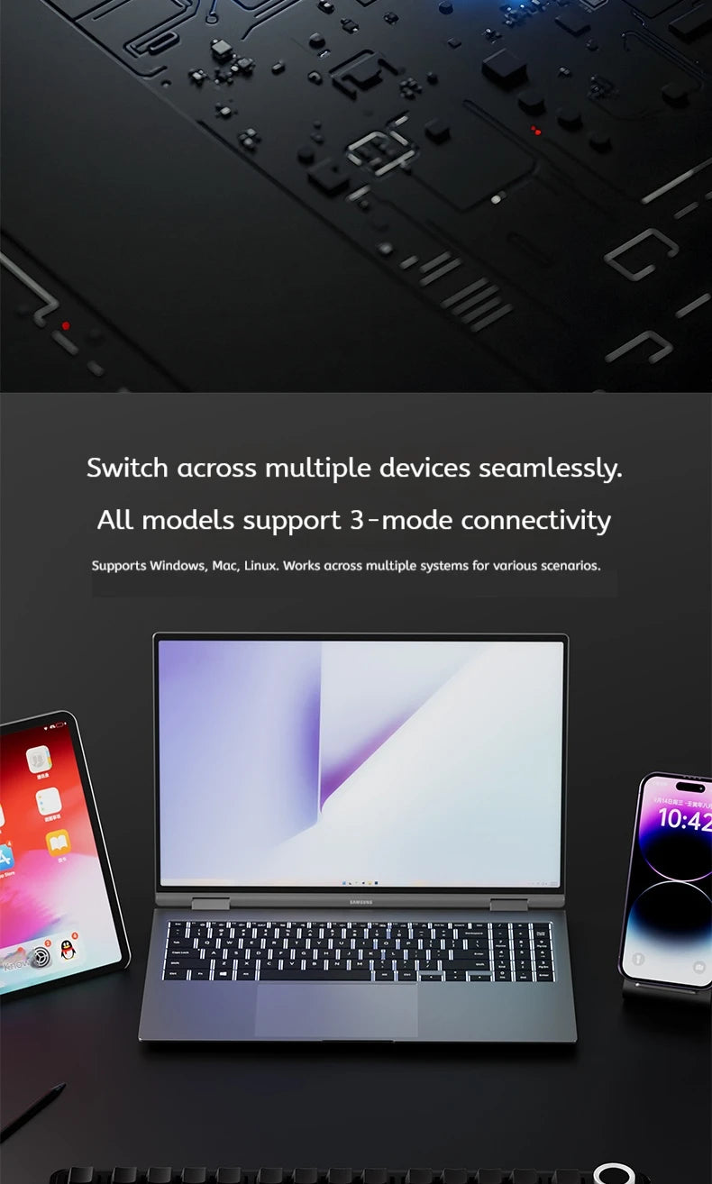 AULA S75 PRO Mechanical Keyboard 75% Custom Layout RGB Backlight Wireless Bluetooth Gaming Keyboard with Screen Knob