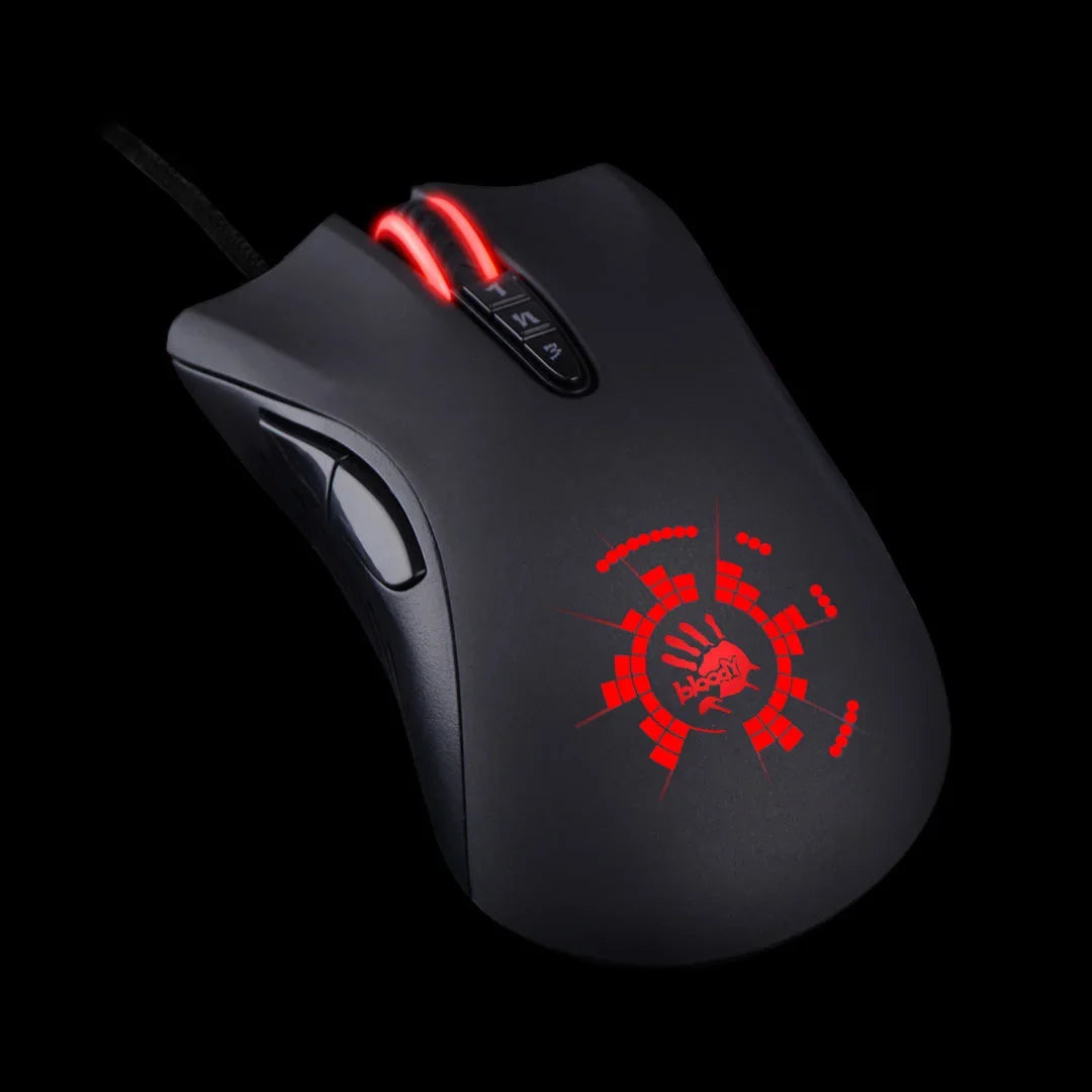Mouse gaming A4TECH Bloody A91, 4000 DPI, Drag Click, 1000HZ, 6666FPS, 8 pulsanti, piedini Metal X' Glide Armor, oltre 20 milioni di clic