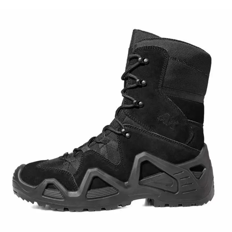 Lynjacye Mid-Cut Green Combat Boots Men Women Size 39-46 Outdoor CS Training Hiking Shoes Desert Ankle Climbing Bota Masculina