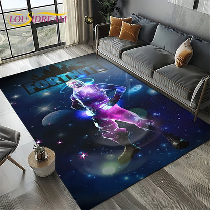 2025 Games 3D F-Fortnite Cartoon Carpet Rug for Living Room Bedroom Home Sofa Decoration, Kids Play Area Rug Non-slip Floor Mat