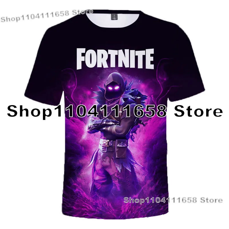 Banana Peely T-Shirt Damen-Tee Kinder F-Fortnite T-Shirt für Herren mit 3D-Druck, Battle-Royale-Game-Sommertop, Geburtstagsgeschenke