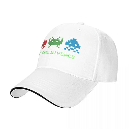 2026 Space Invaders Shooting Video Game We Come In Peace Durable for All Seasons Cap Female Women's Cap Summer 2025