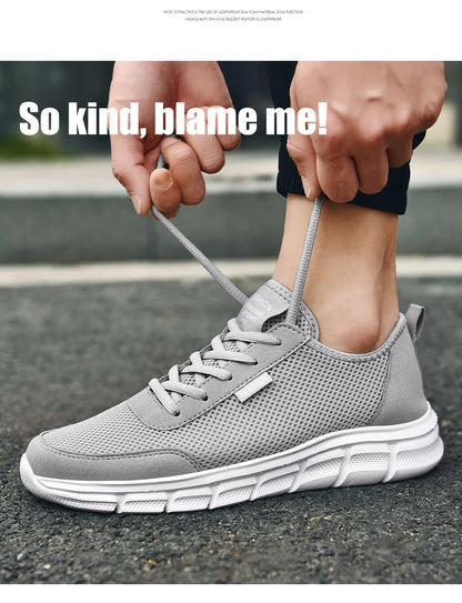 Men's Summer Sneakers Casual Running Shoes Breathable Walking Mesh Lightweight Sports Shoes Comfortable Fashion Shoes Zapatillas
