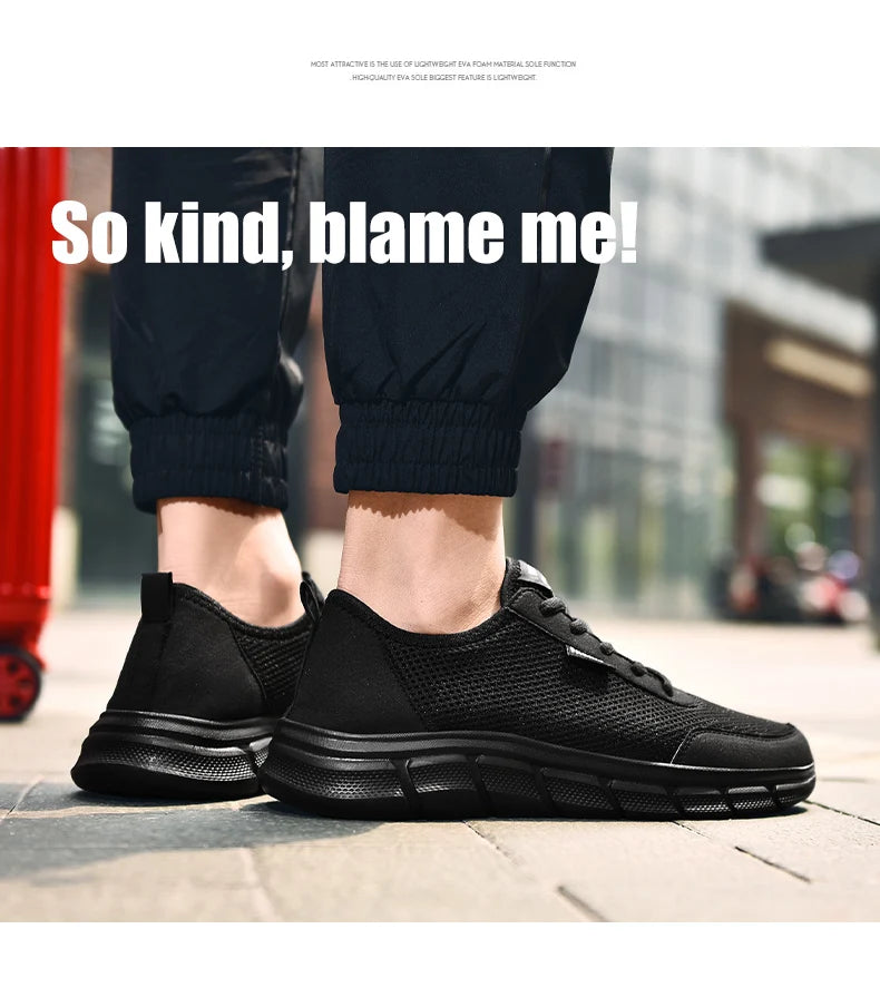 Men's Summer Sneakers Casual Running Shoes Breathable Walking Mesh Lightweight Sports Shoes Comfortable Fashion Shoes Zapatillas